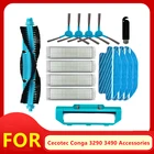 Основная роликовая щетка, боковая щетка, HEPA-фильтр, тряпка для швабры для замены Cecotec Conga 3290, 3490, 3690, запчасти для роботизированного пылесоса