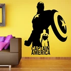 Виниловые Съемные наклейки на стену в виде супергероев Marvel Капитан Америка, постер, художественный декор, домашний декор, Настенная Наклейка для детской комнаты Z37