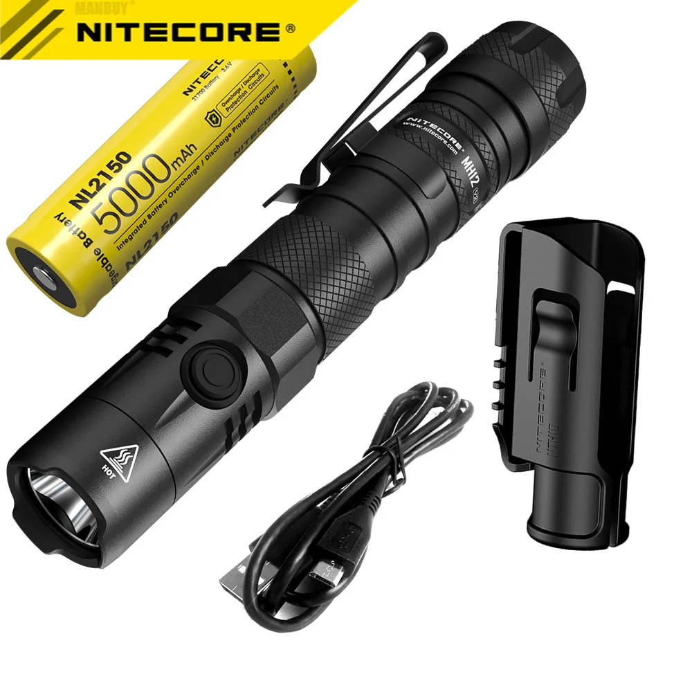 Оригинальное зарядное устройство NITECORE MH12 v2 1200LM CREE XPL2 V6 светодиодный USB-C