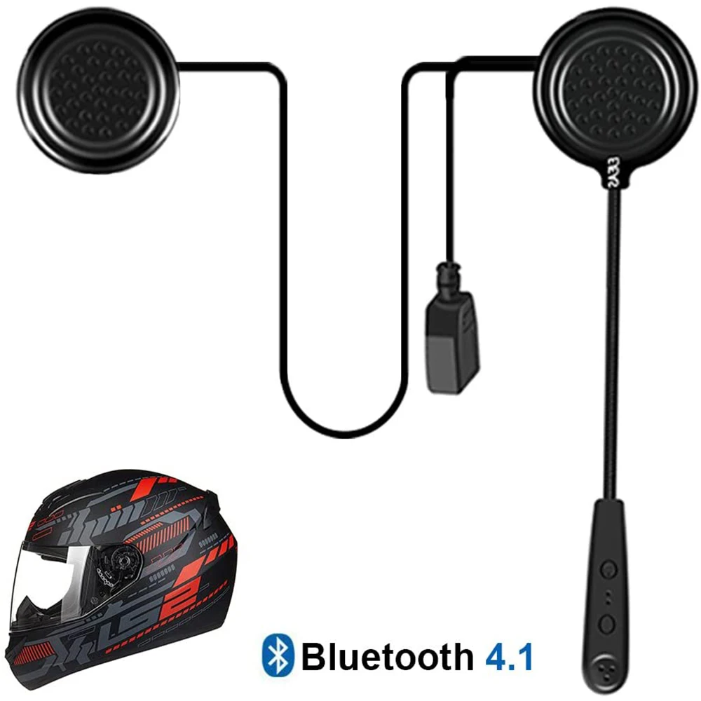 Motorcycle Helmet Bluetooth 4.1 Headset E1 Intercom Speakers Headphone Anti-interference Handsfree Calls for For Moto | Автомобили и