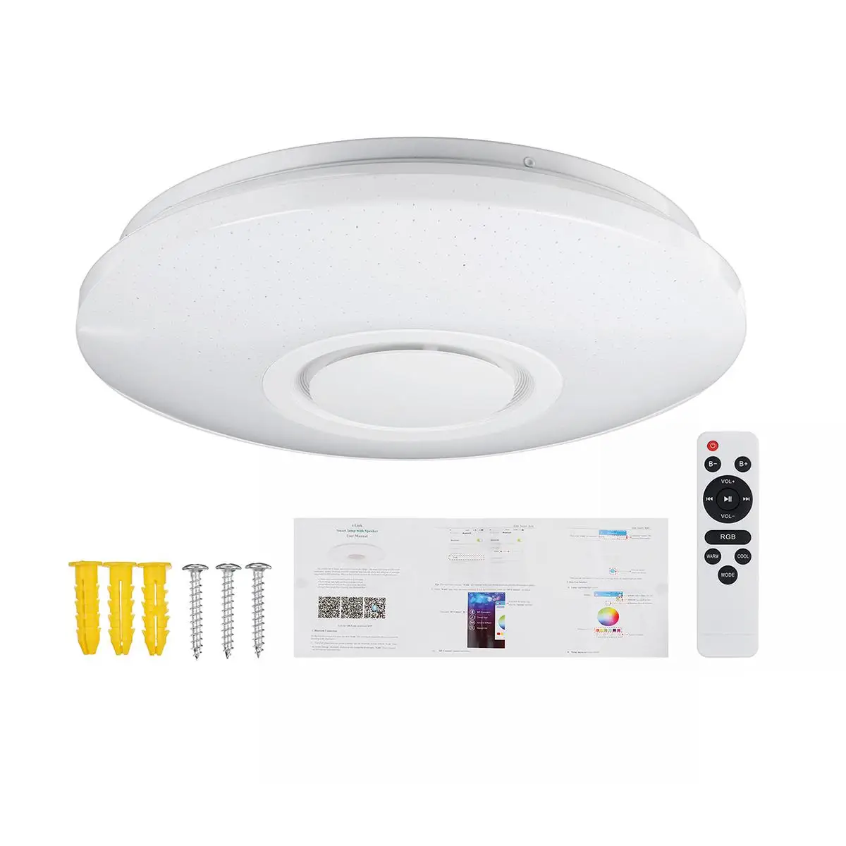 

72W Smart Modern LED Ceiling Lights with Dimmable RGB bluetooth Music for Livingroom APP Control/Remote Control Lamp AC180-265V