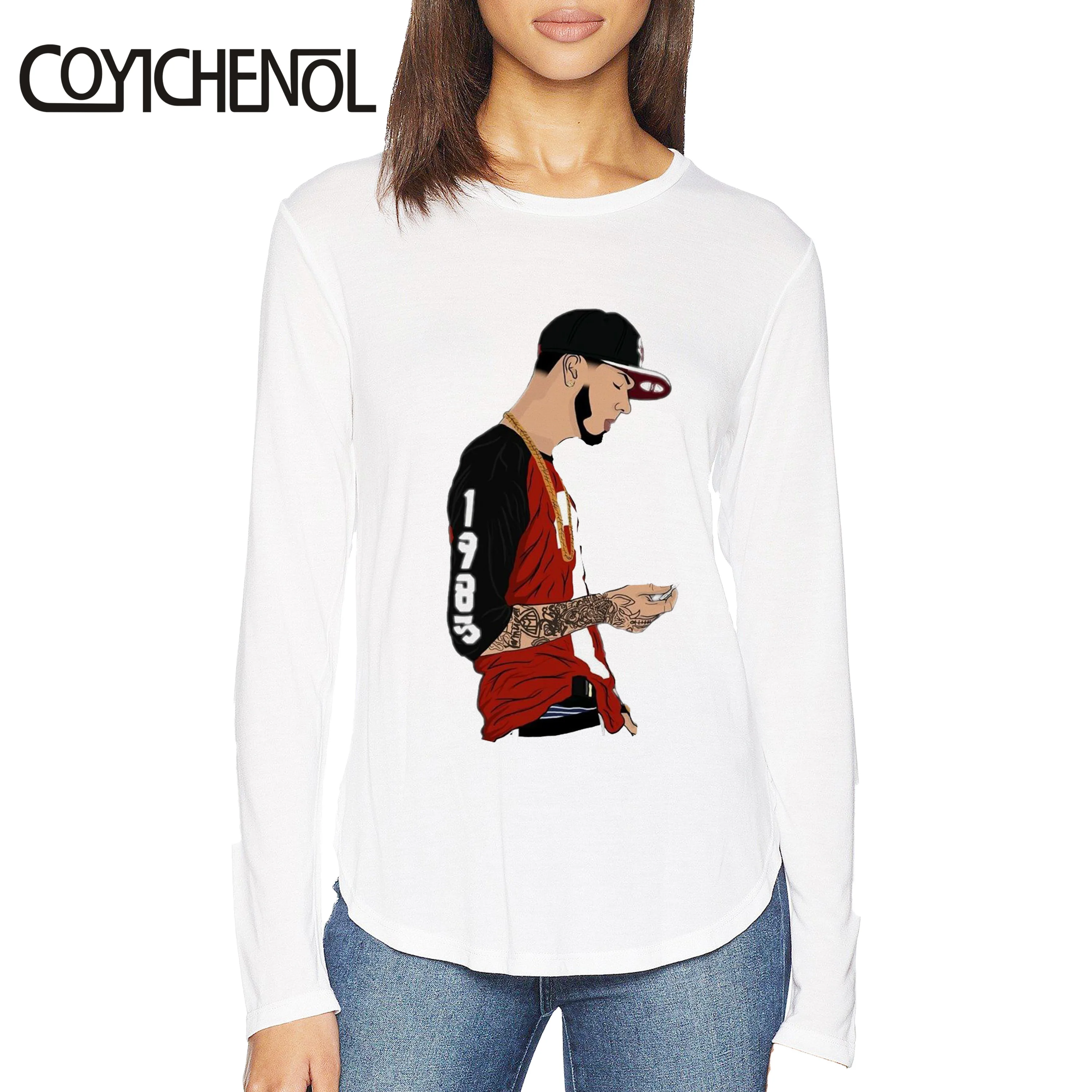 Anuel Aa футболка женская рубашки для мальчиков с длинными рукавами на заказ О