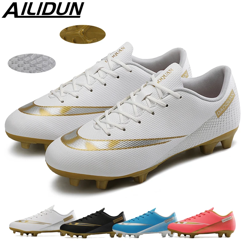 

2021 New Arrival Men's Soccer Shoes Large Size Ultralight Football Boots Boys Sneakers Non-Slip AG/TF Soccer Cleats Ankle Boots