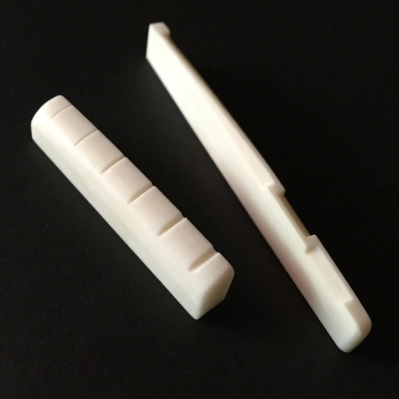 10 шт. Акустическая гитара из настоящего чистого Кость нижний порожек гайка с