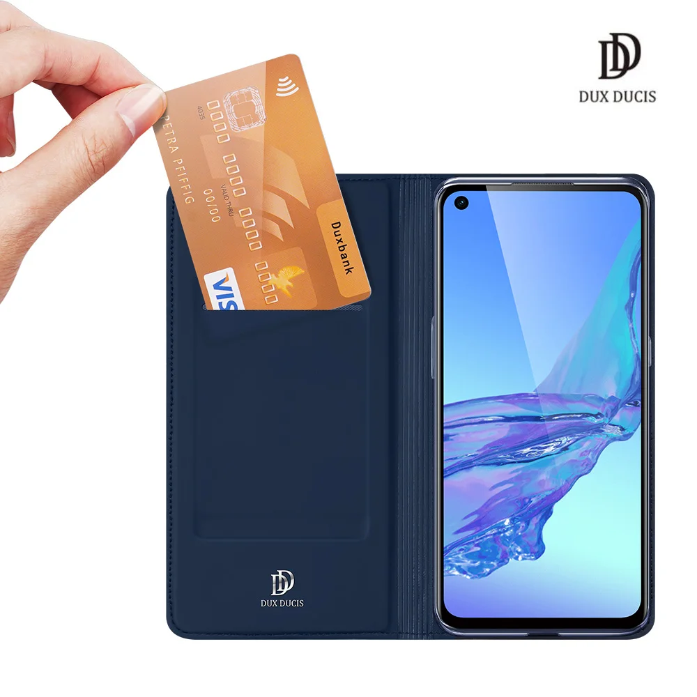 

For OPPO A53/A53S/A15/A15S/A53 5G/A73 5G Case DUX DUCIS Skin Pro Series Leather Wallet Flip Cover Steady Stand Magnetic Closure