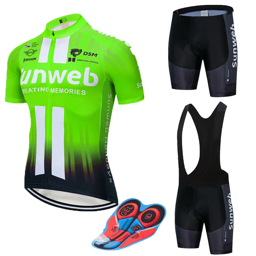 Мука SUNWEB велосипедная команда одежда велосипед Джерси 12D велосипедные Шорты Ropa