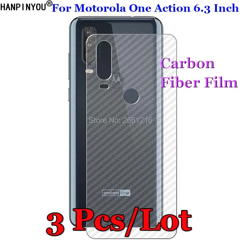 3 шт./лот для Motorola One Action 6 дюйма 3D Нескользящая прозрачная углеволоконная защитная