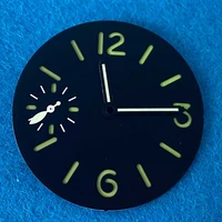 34 5mm watch dial watch hands green luminous watch accessories suitable for eta 6497st3600 movement