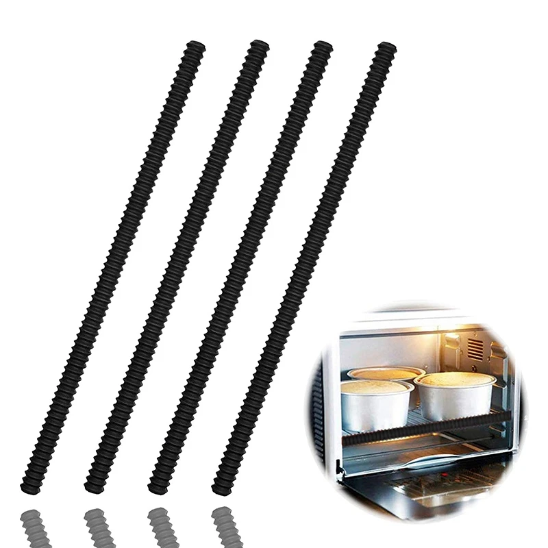 

Oven Rack Shields - 4 Pack Heat Resistant Silicone Oven Rack Cover 14 Inches Long Oven Rack Edge Protector