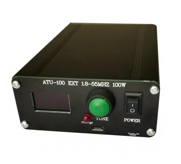 Assembled ATU-100 1.8-50MHz OLED Automatic Antenna Tuner by N7DDC  with Metal Shell +battery