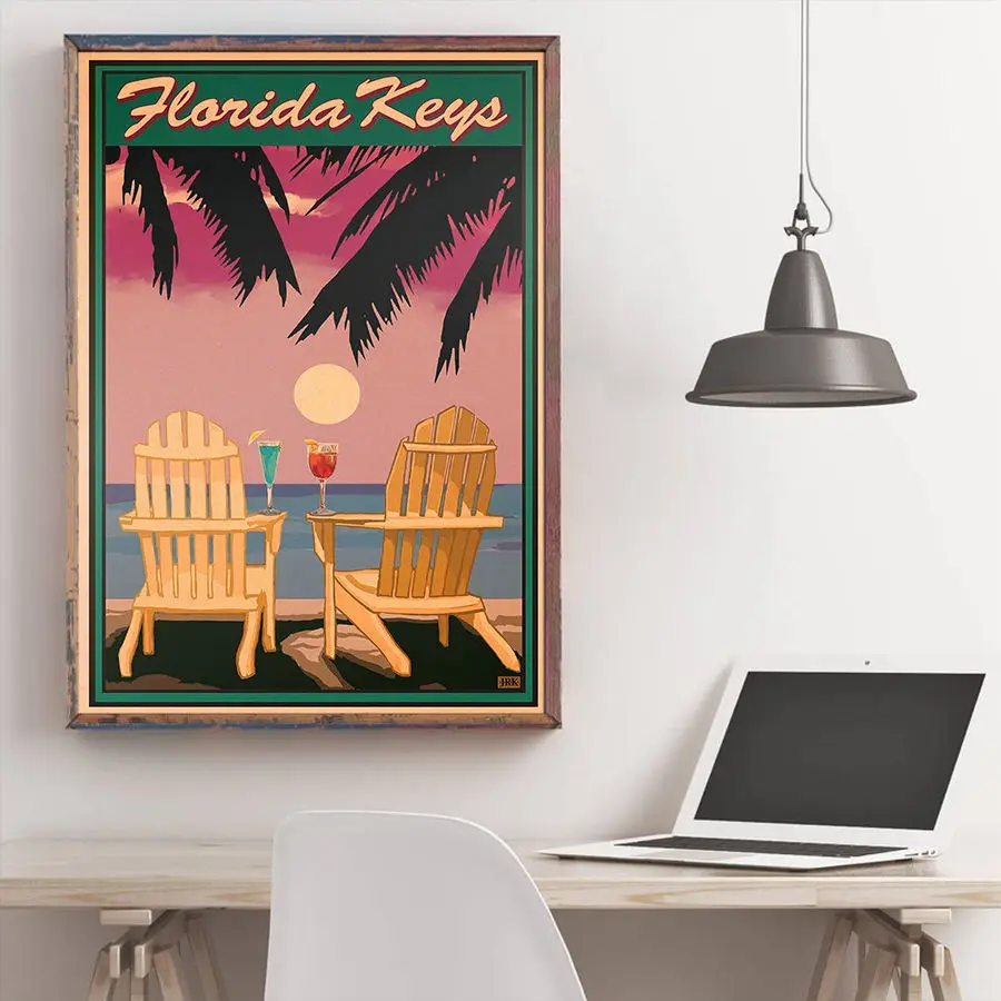 Винтажный постер в итальянском стиле с ручной росписью летняя Праздничная