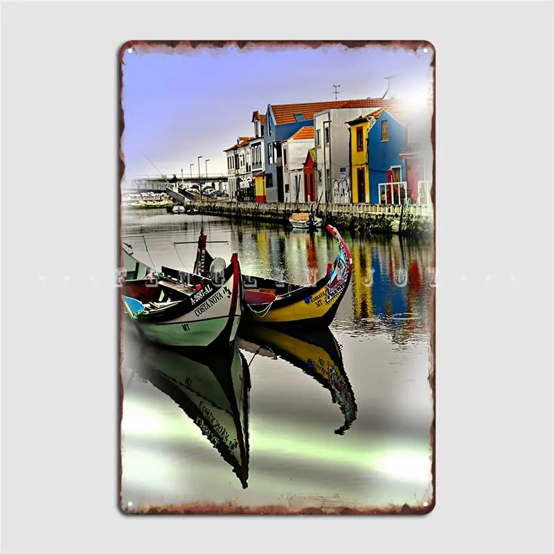 

Две лодки в Aveiro, металлический знак, пещера, паб, на заказ, настенные фотообои Жестяная Табличка с надписью, плакаты