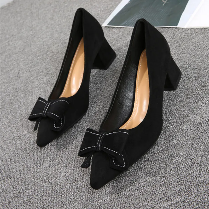 Женские туфли на высоком каблуке Mujer Tacones Altos Стильные черные Повседневные