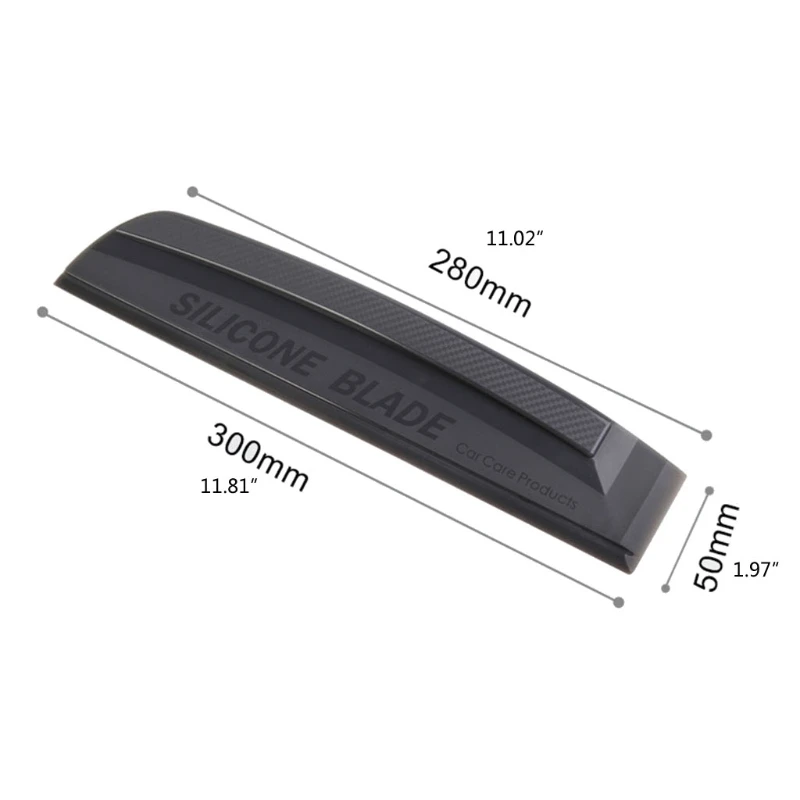 

B36B Drying Scraper Blade Silicone Handy Squeegee Glass Cleaning Tool for Vehicle Roof Rear Cover Glass