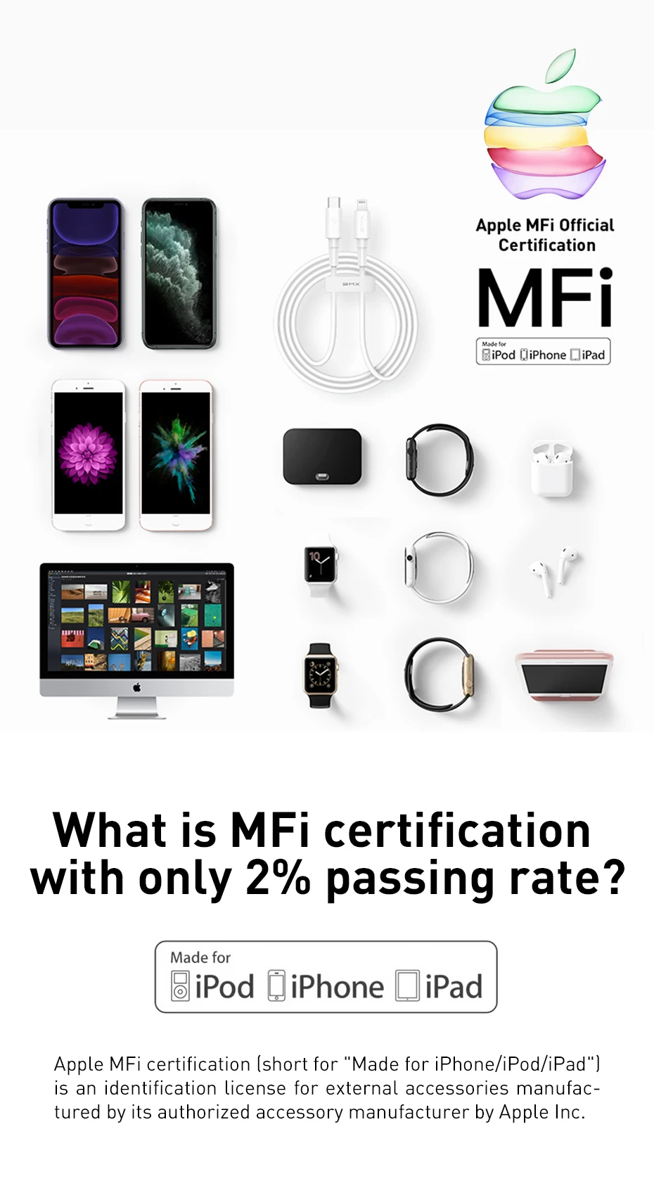 Baseus MFi Сертифицированный зарядный кабель типа c для iPhone xs max xr 8 7 6s plus 11 ipad pro быстрое зарядное устройство PD кабель 1 м 2 м