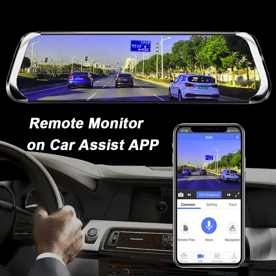 Зеркало видеорегистратор QUIDUX 10 дюймов 4G Android 5 1 Wi Fi ADAS GPS FHD 1080P|Видеорегистраторы| |