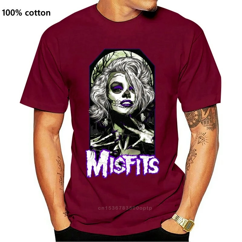 

Clothing Misfits T Shirt Original Skeleton Skull Band Logo Official Mens Black 1876