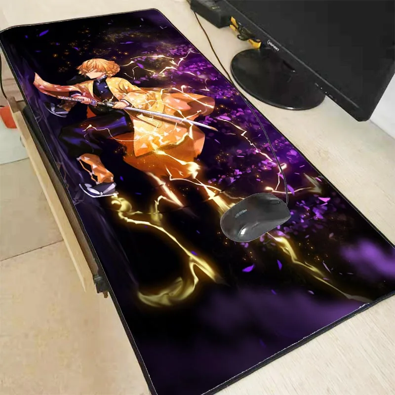 Игровой большой коврик для мыши XGZ аниме Demon Slayer Kimetsu No Yaiba компьютерный XXL с краями