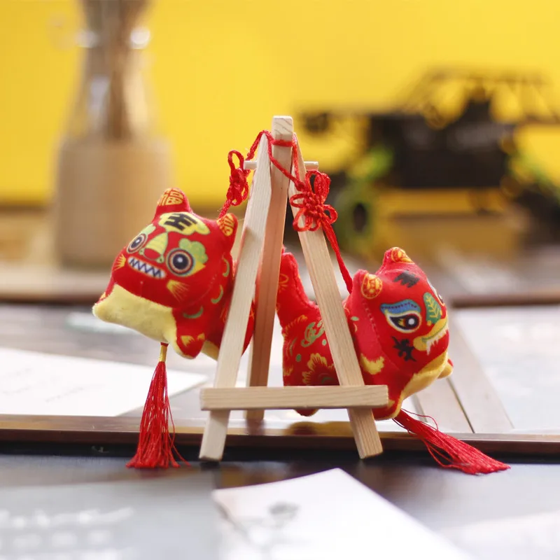 Изысканная популярная Милая креативная талисман 2022 года тигра кукла с красным