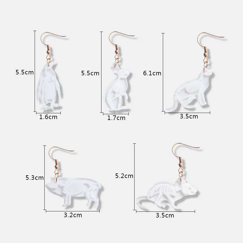 Прозрачные висячие серьги в виде животных кошек подвеска Модная бижутерия