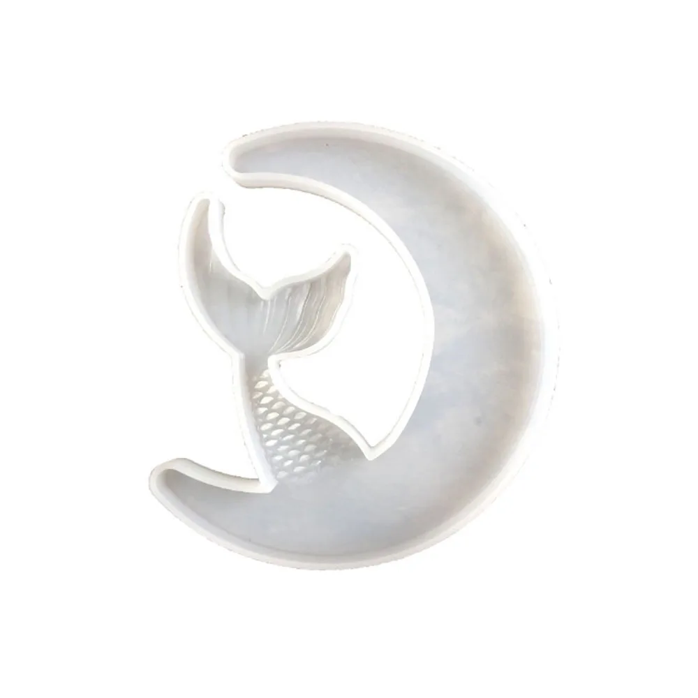 

Silicone Mold Handmade Girl On The Moon Fish Tail Wolf Cat Mirror Epoxy Mold Epoxy Silicone Soft Mould For Clay Fondant