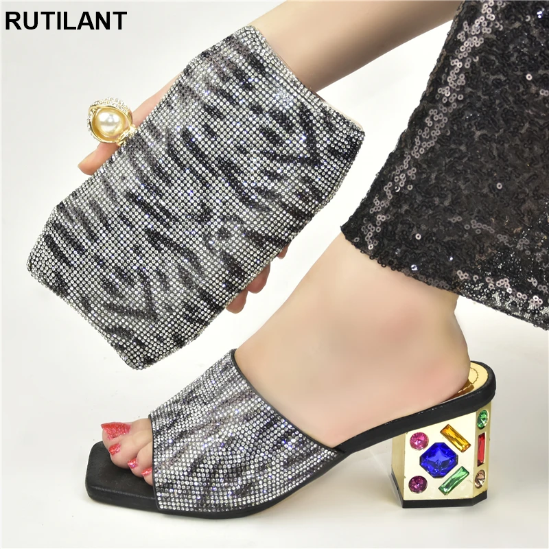 Новое поступление комплект из итальянских женских Свадебный обуви и сумки