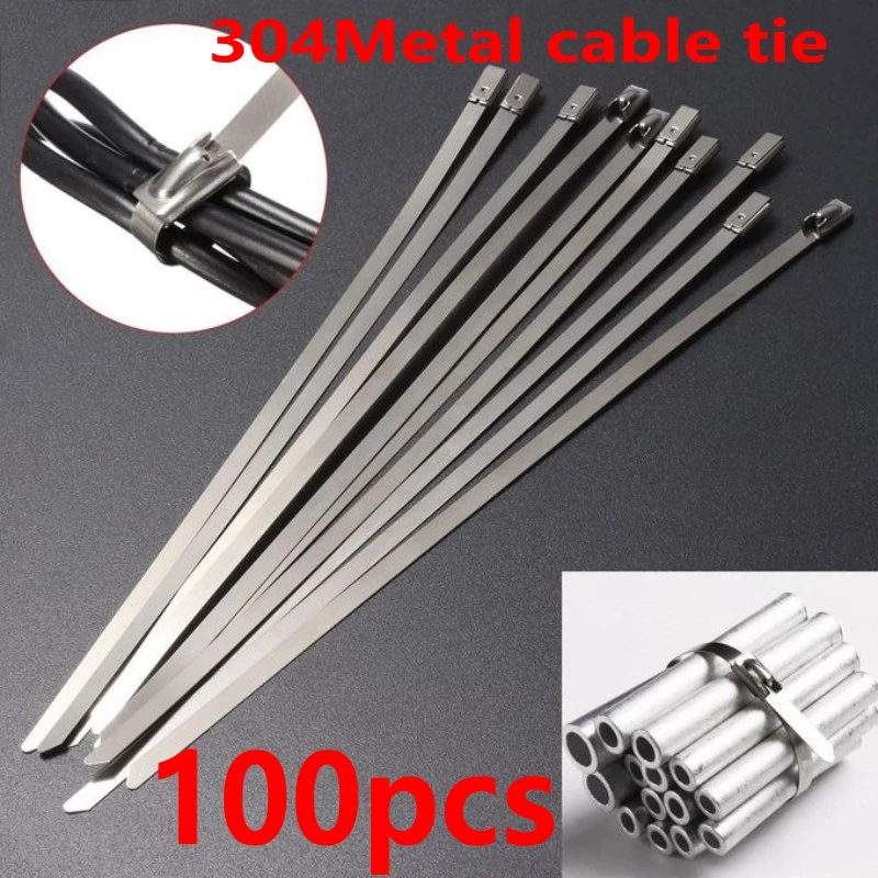 Кабельные стяжки с шариковым замком из нержавеющей стали 100 304 шт. | Обустройство