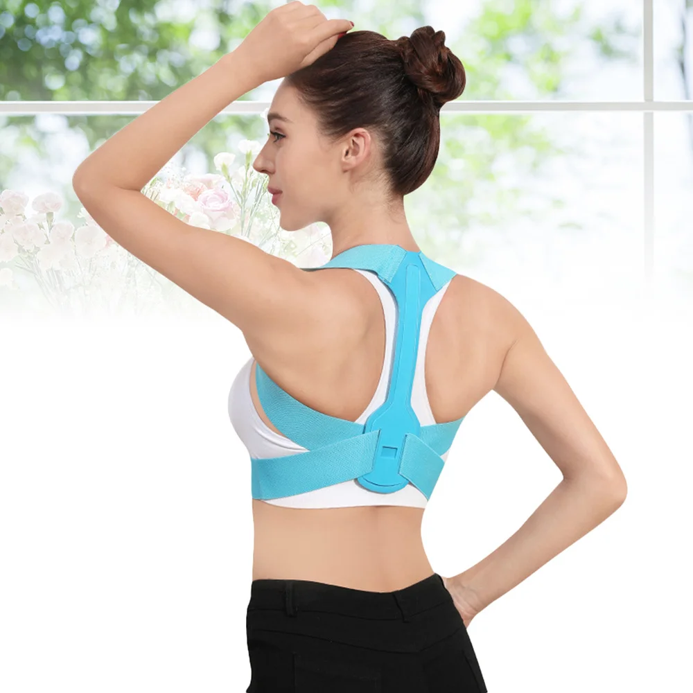 

1pc Back Posture Corrector Adjustable Hunchback Shoulder Kyphosis Correct Belt for Adult - Size (Grey)