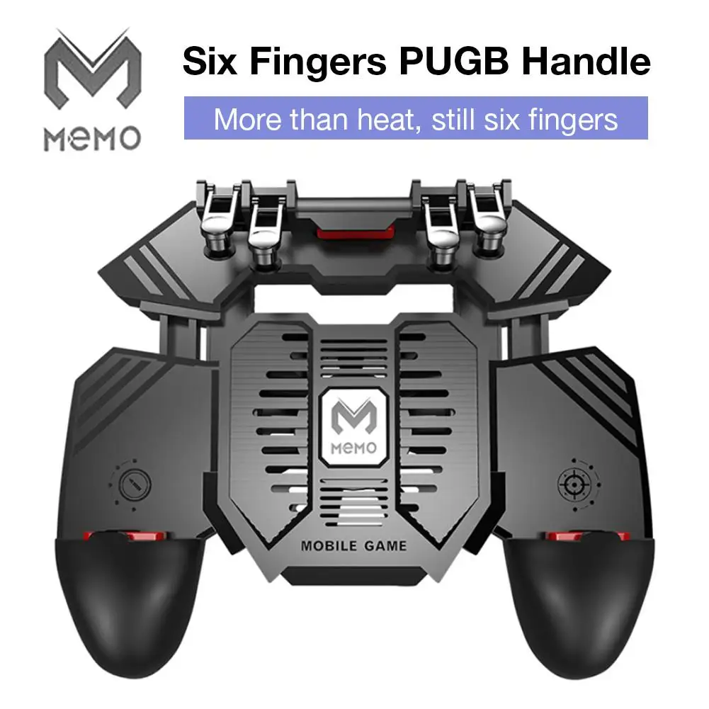 

For MEMO New PUBG Helper AK77 Mobile Phone Radiator Water-cooled Fan Six Fingers PUGB Handle Power Bank 2020 Hot