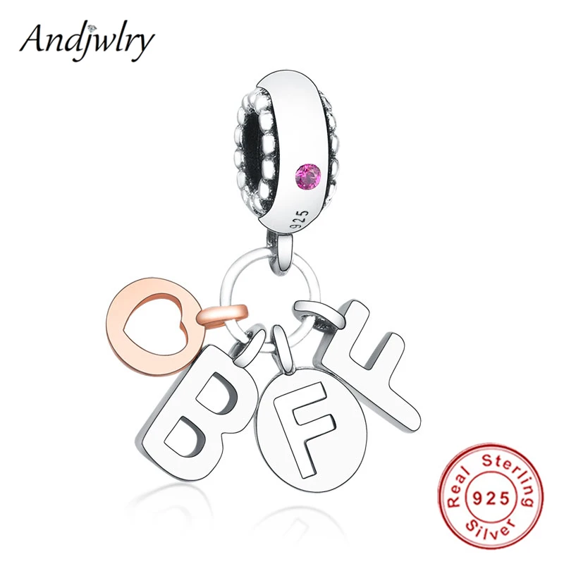 

Best Friends Forever Dangle Charm Fit Original Pandora Charms Bracelet 925 Sterling Silver Charm Beads DIY Berloque 925