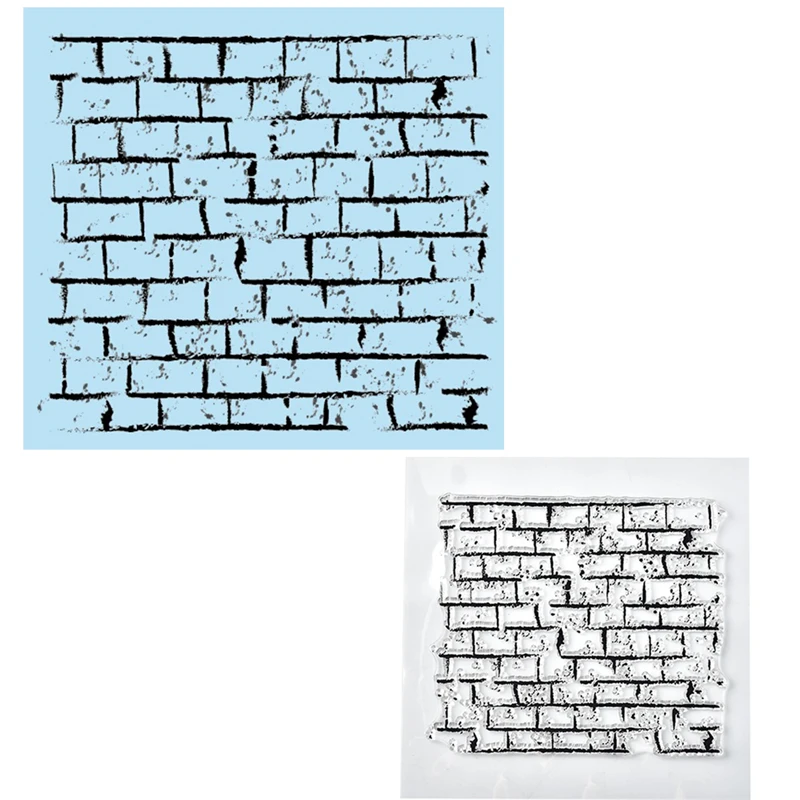 Кирпич прозрачный штампы силиконовый штамп/печать для рукоделия штампов