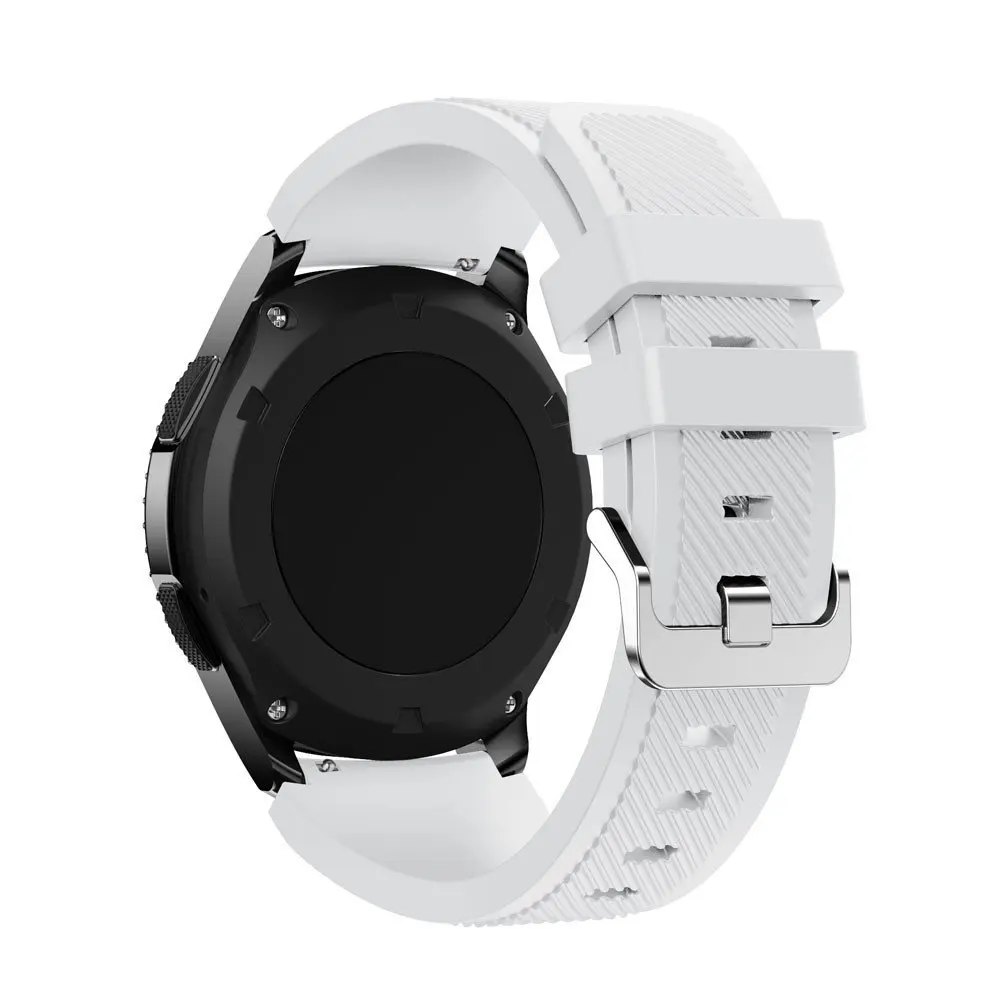 White Joyozy 18 цветов для samsung gear S3 ремешок мягкий силиконовый сменный спортивный ремешок для Galaxy 46 мм 22 мм сменный смарт-ремешок для часов - Цвет ремешка: White
