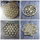 Геометрические деревянные украшения, цветок жизни, энергетический коврик, деревенская стена Deor для дома, Арт, американские подставки, знак, деревянные подставки ручной работы