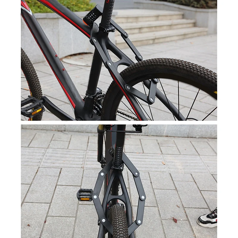 Велосипедный замок складной из легированной стали защита от кражи пароль