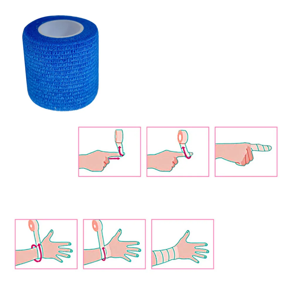 

6pcs Cohesive Bandages Self Adherent Wrap Tape Stretch Athletic Strong Elastic First Aid Tape (Skin Color)
