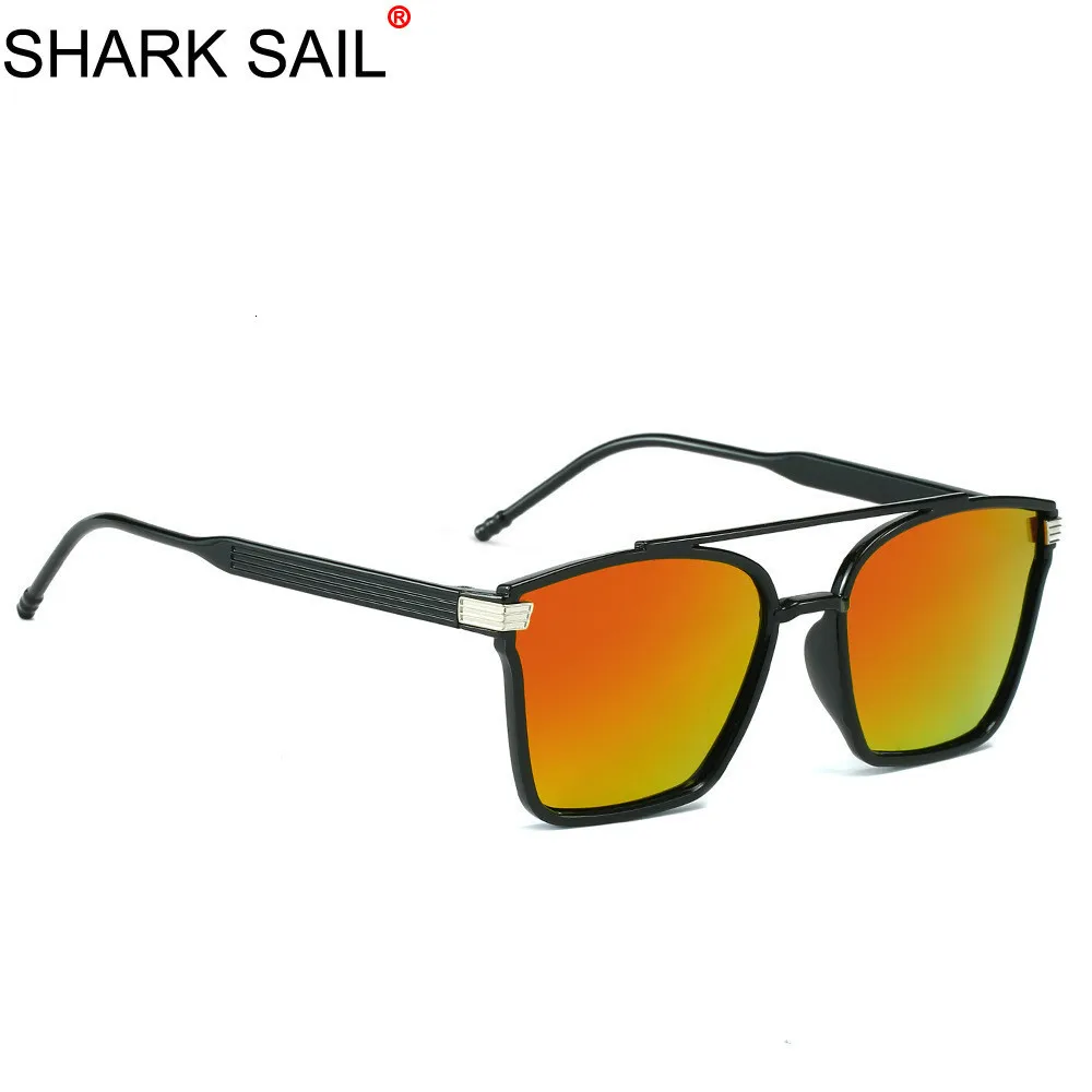SHARK SAIL Brand Design Sunglasses Men Driver Shades Male Vintage Sun Glasses For Spuare Mirror Summer UV400 Oculos | Аксессуары для