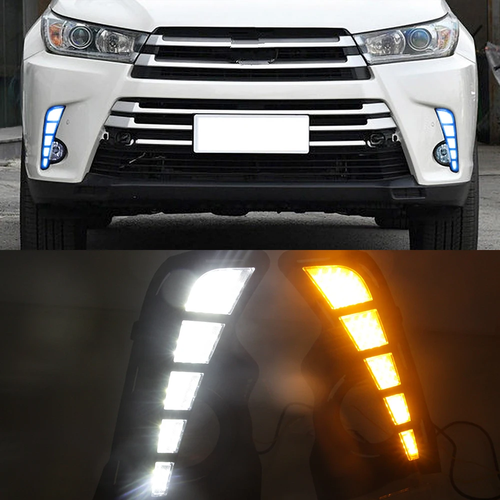 CSCSNL 2 шт. Светодиодный дневной светильник для Toyota Highlander 2018 2019 2020 автомобильные