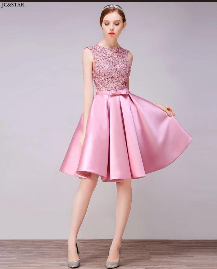 Пыльно-розовое шампанское красное для подружек невесты короткое атласное