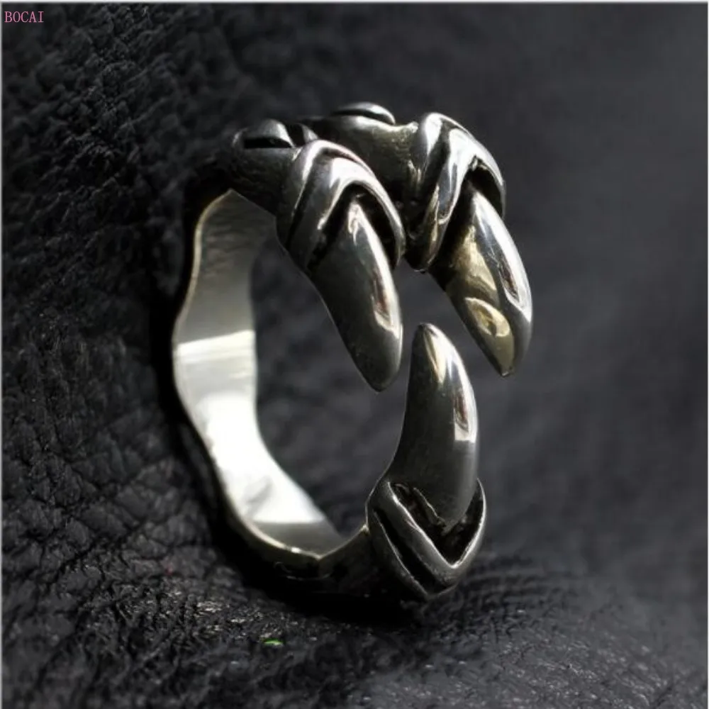 Новинка 2020 модное кольцо с когтями дракона регулируемые мужские кольца из