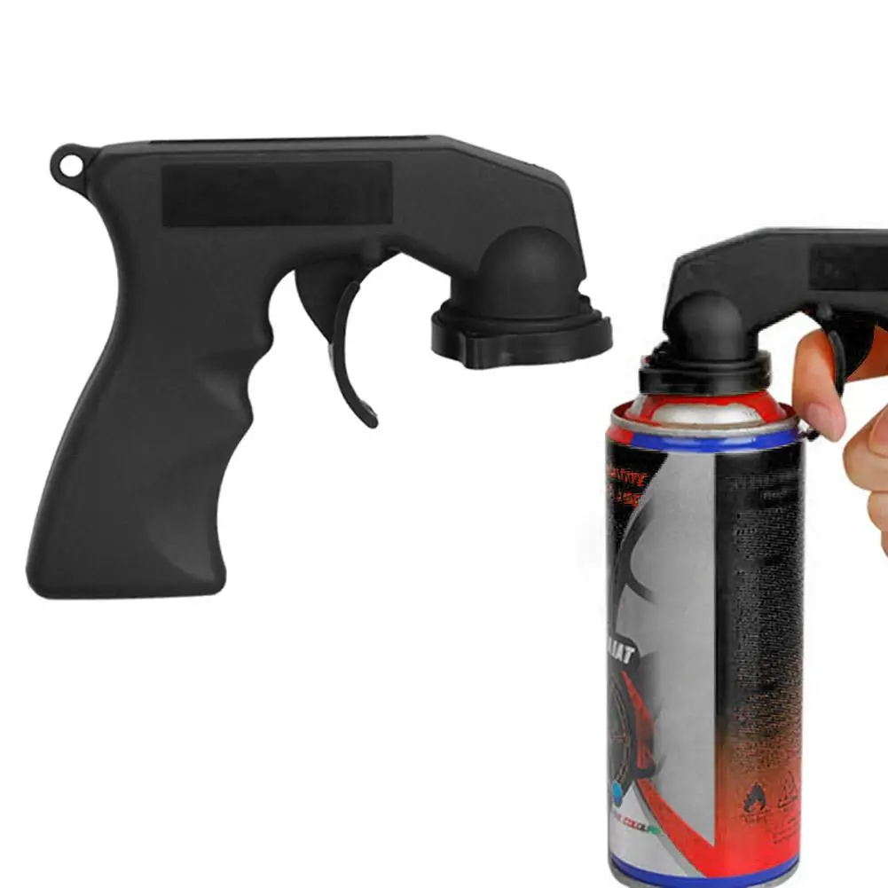 

Spray Adapter Car Paint Care Aerosol Spray Gun Handle with Full Grip Trigger Locking Collar Black Auto Wash Maintenance Tools