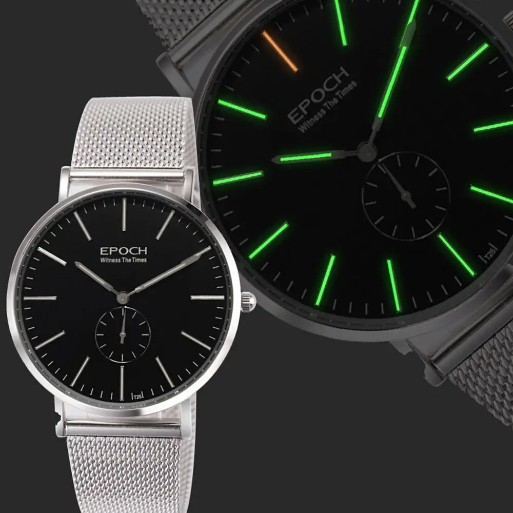 Часы мужские кварцевые часы Epoch T25 светящиеся Роскошные брендовые