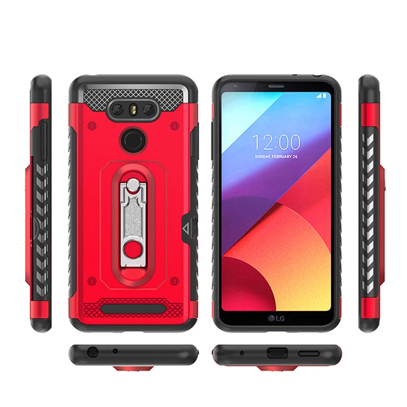 Сверхмощный автомобильный Магнитный армированный чехол для LG V30 Гибридный из