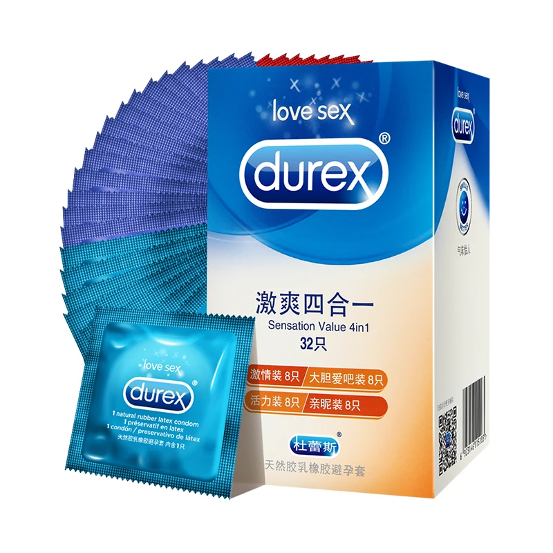 32 шт. ультратонкие презервативы Durex 4 в 1 из латекса | Красота и здоровье