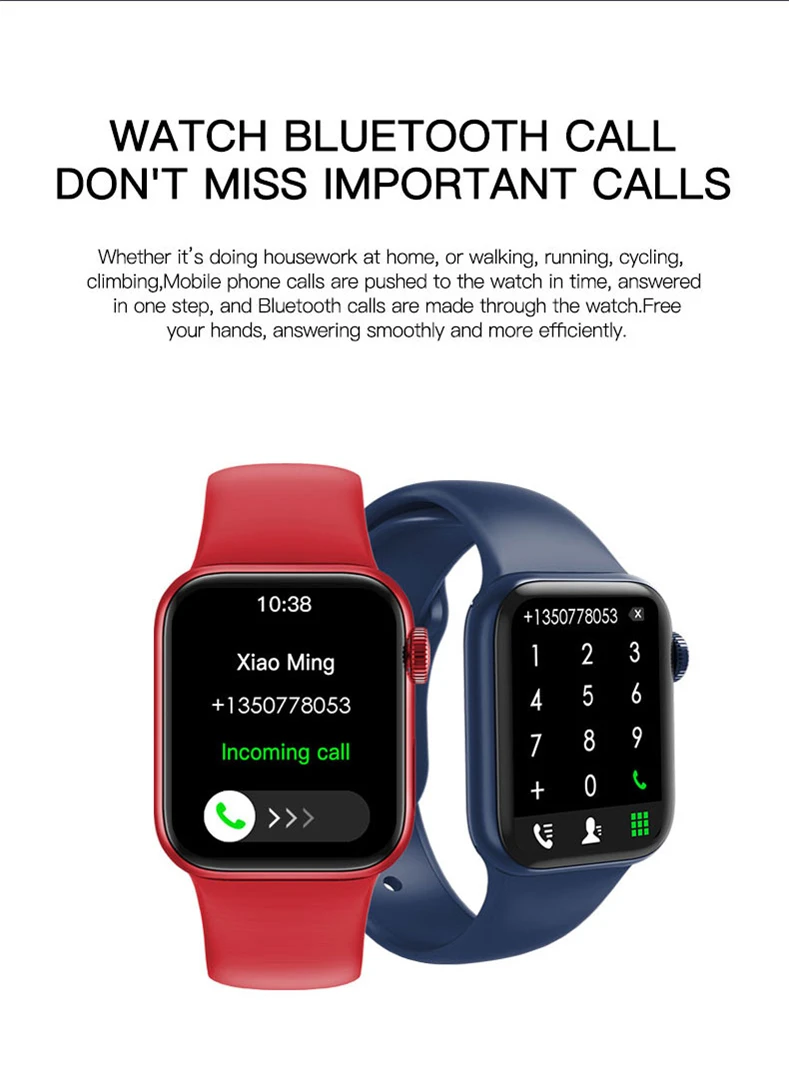 

Original M16 Plus Smart Watch M16plus Smartwatch for Men Women 44mm Iwo Series 6 BT Call Custom Wallpaper for IOS Android