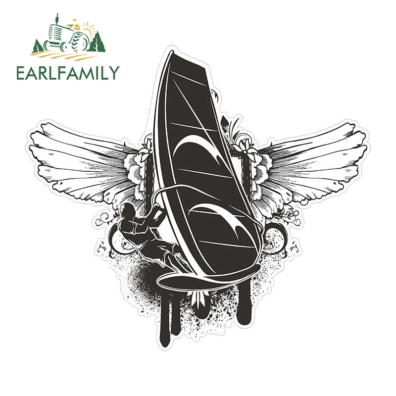 EARLFAMILY 13 см x 11 5 для ветра серфинга автомобильные наклейки с защитой от царапин