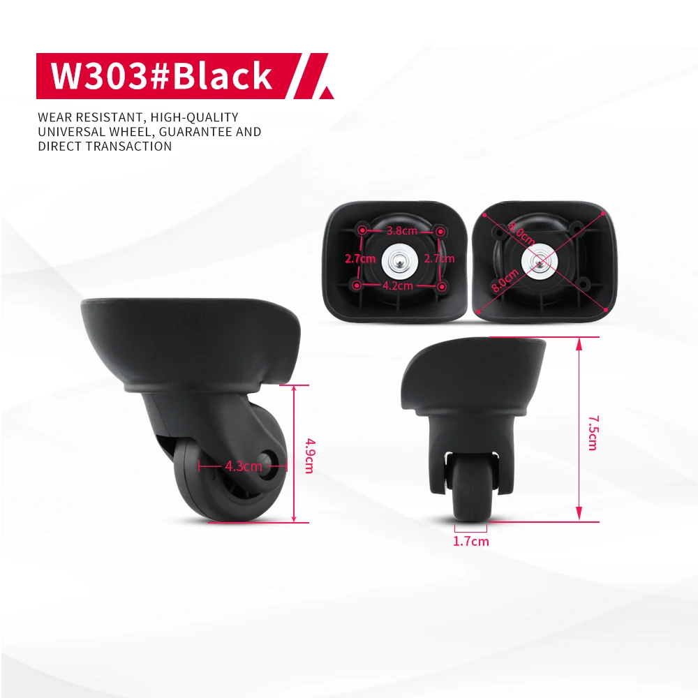 DILONG W303 Suitable for travel trolley luggage wheels accessories detachable universal wheel suitcase repair durable casters
