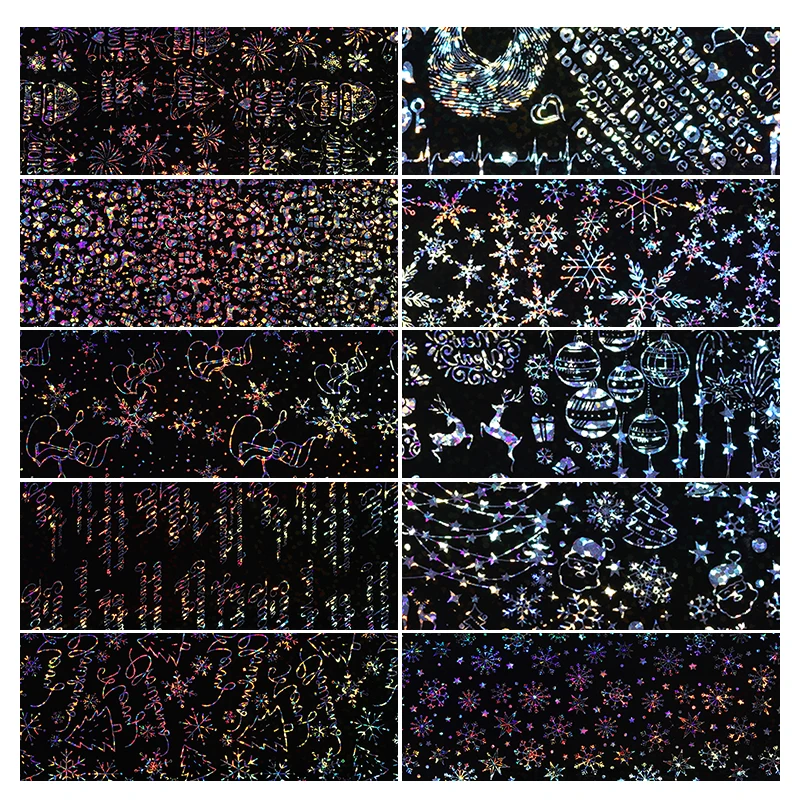 10 рулонов/коробка для ногтей переводная наклейка тема Хэллоуина наклейки