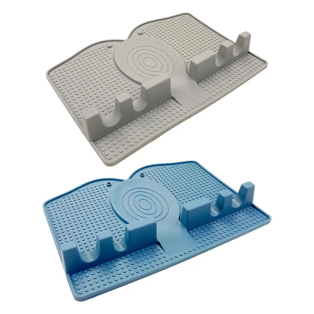 

Кухонная настольная силиконовая подставка для ложки, подставка для шпателя для приготовления пищи, противоскользящая кухонная вешалка, ин...