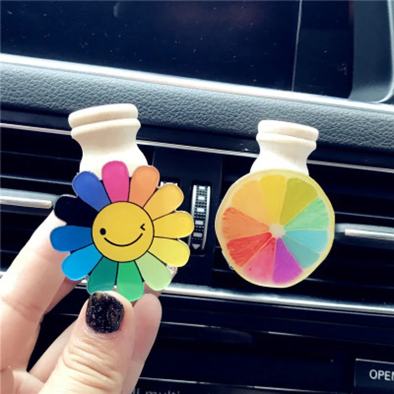 Автомобильные украшения парфюм Подсолнух прекрасная бутылка стеклянные банки