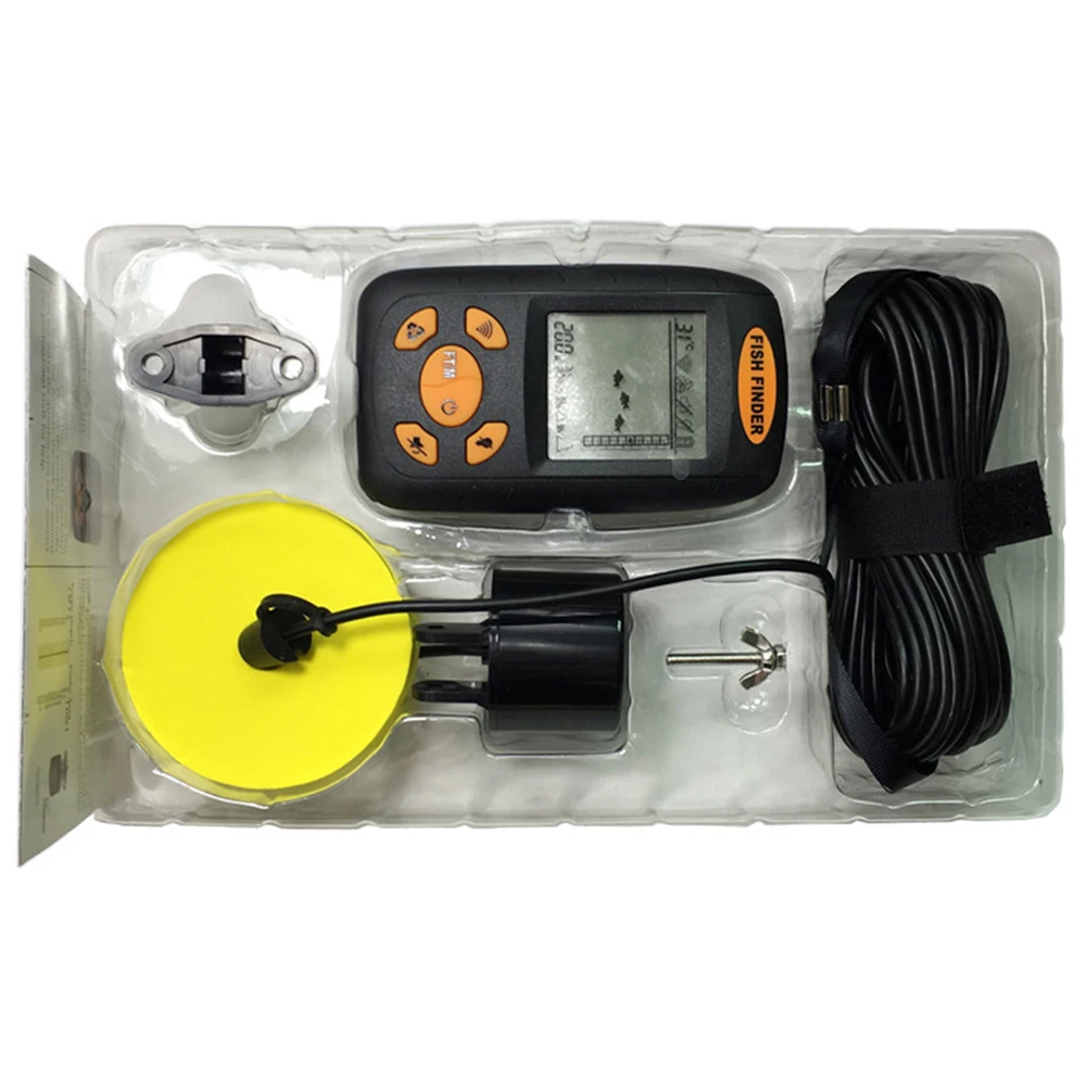 

Handheld Fish Finder Portable Fishing Kayak Fishfinder Fish Depth Finder Fishing Gear with Sonar Transducer and LCD Display#40